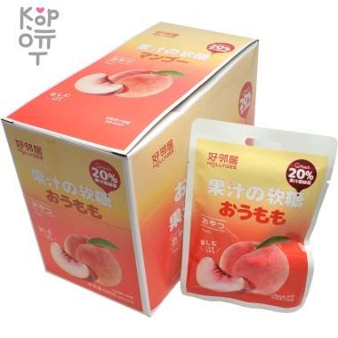 Мармелад Hollygee с 20% соком Персика, 30гр. — Корейские товары для всей семьи(КорОпт)