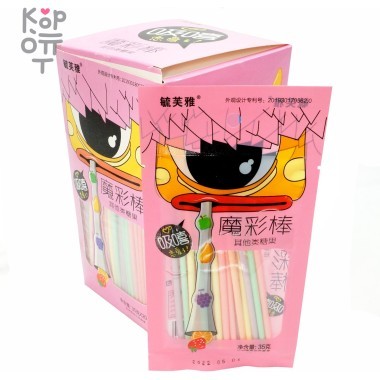 Конфеты Magic Color Stick Candy &quot;Утиные истории&quot; Йогуртовые трубочки с фруктовым вкусом, розовая упаковка — Корейские товары для всей семьи(КорОпт)