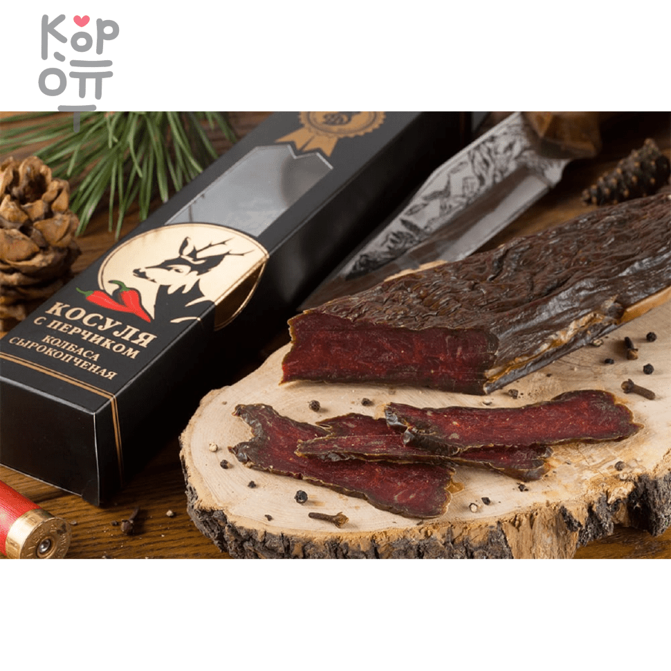 Деликатес Дичь - Колбаса из мяса косули сырокопчёная с перчиком 220гр.  , купить с доставкой на дом фото 1 — Корейские товары для всей семьи(КорОпт) Деликатес Дичь - Колбаса из мяса косули сырокопчёная с перчиком 220гр.  , купить с доставкой на дом фото 1 — Корейские товары для всей семьи(КорОпт)
