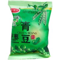 Peas Green Beans Garlic - Закуски Dong Guoqing, небольшие упаковки сушеного зеленого горошка, вкус чеснока, 16гр.