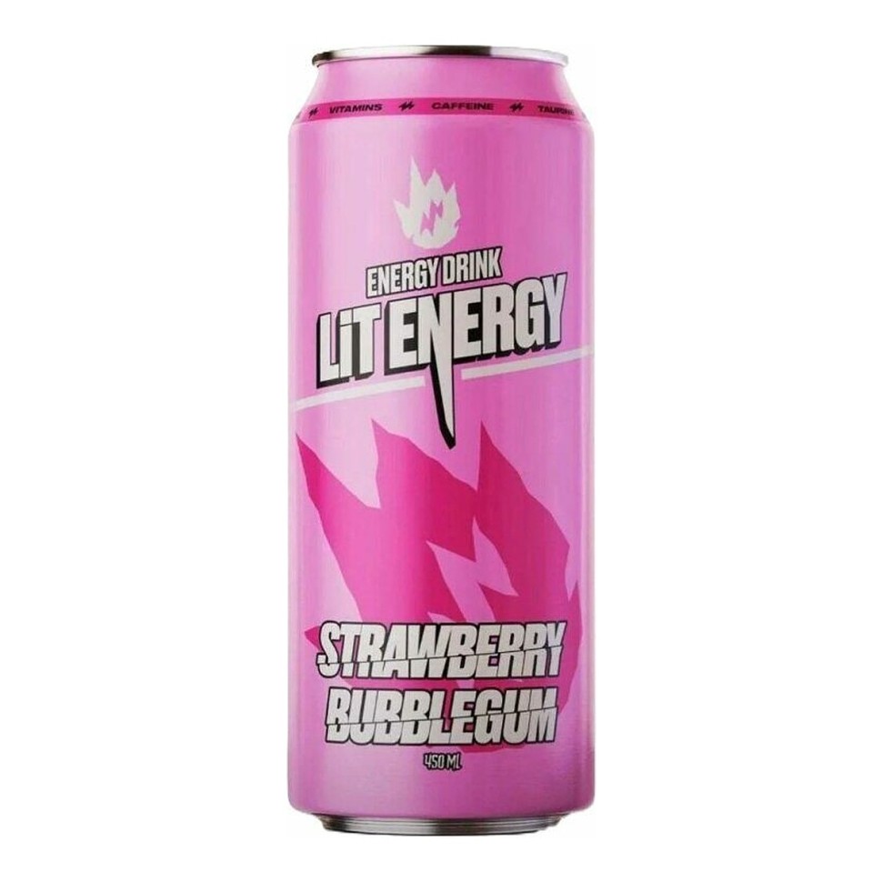 Напиток энергетический б/а Lit Energy Strawberry Bubblegum 450 мл. 1*12, шт