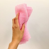 OHE Awatime Мочалка для создания большого количества пены средней жесткости (розовая), 100см.