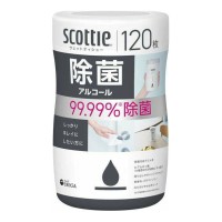 Scottie — Антибактериальные салфетки для рук, спиртовые и без спирта, 130 × 170 мм: 120 шт / сменный блок 100 шт / 3 × 100 шт