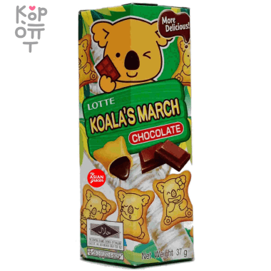 Печенье Коала Марш с шоколадом Lotte Koala&#039;s March, 37гр. — Корейские товары для всей семьи(КорОпт)