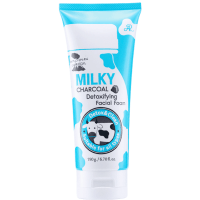 Aron Milky Charcoal Detoxifying Facial Foam - Пенка для умывания с Молочным Протеином и Углем, 190гр.  