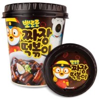 PORORO TTEOKBOKKI JJAJANG - Рисовые клецки Пороро Ттеокбокки с соусом чаджанг 110гр., 32шт. в коробке