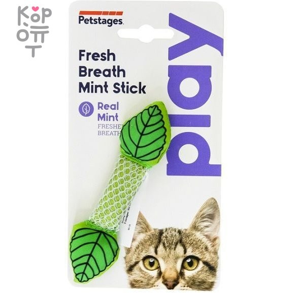 Petstages игрушка для кошек Dental 'Мятный листик' 11 см, купить с доставкой на дом фото 1 &mdash; Корейские товары для всей семьи(КорОпт)