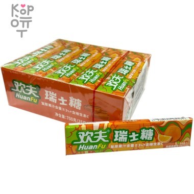 Жевательная конфета Huanfu - Планета фруктов со вкусом Апельсина — Корейские товары для всей семьи(КорОпт)