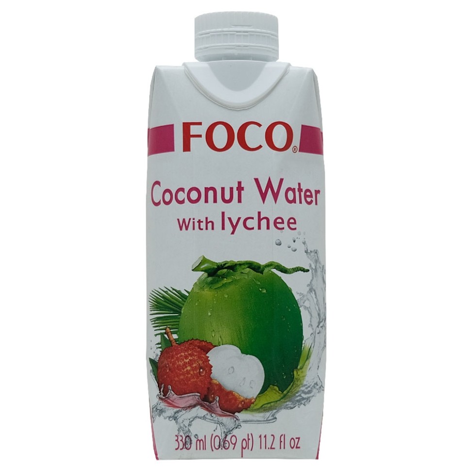 FOCO — Кокосовая вода с соком личи, 330 мл