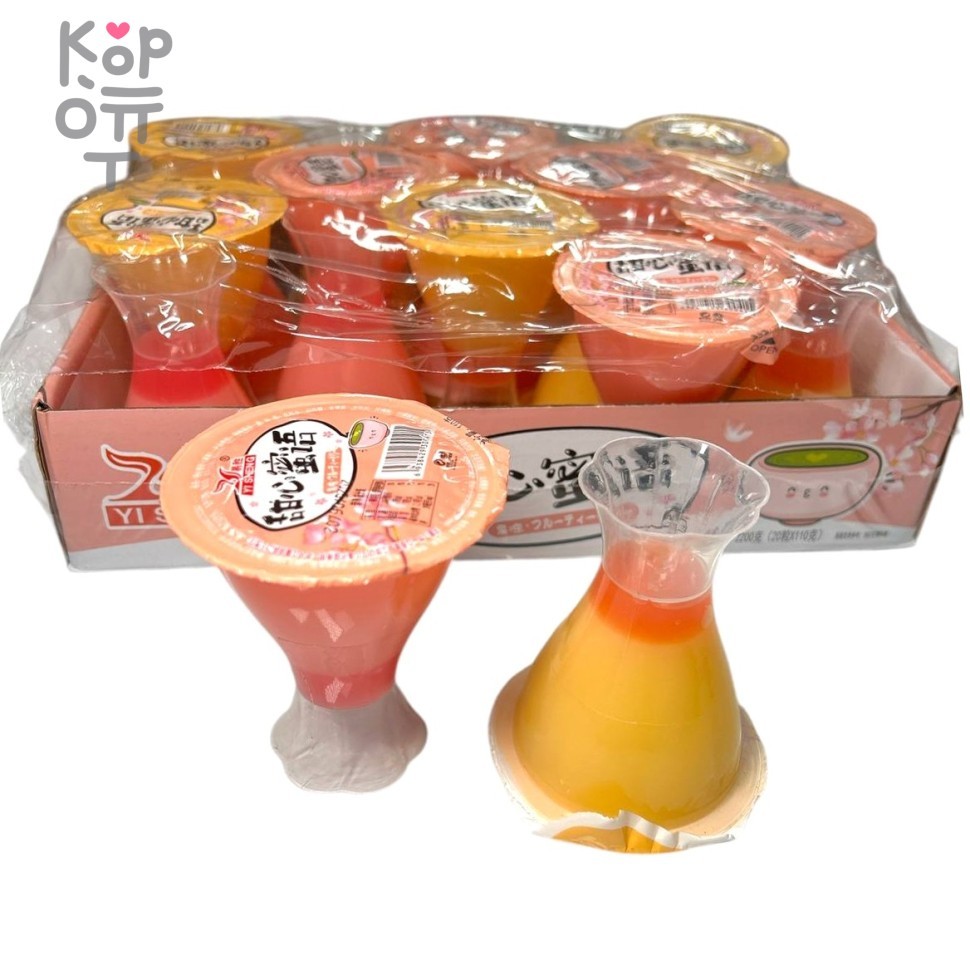 Желе фруктовое Dessert, Пудинг "Сладкие слова" со вкусом Персика и Манго, 110гр., купить с доставкой на дом фото 1 &mdash; Корейские товары для всей семьи(КорОпт)