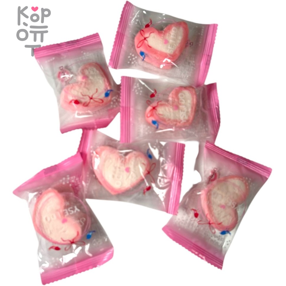 Маршмеллоу Cotton Candy, розовое сердце, купить с доставкой на дом фото 1 — Корейские товары для всей семьи(КорОпт)