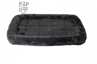 MidWest Pet Bed Лежанка для собак и кошек меховая, серая, 61х46 см