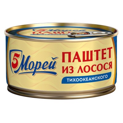 5 Morey — Pacific Salmon Pâté — Паштет из тихоокеанского лосося 5 Морей — 120 г — коробка 16 шт