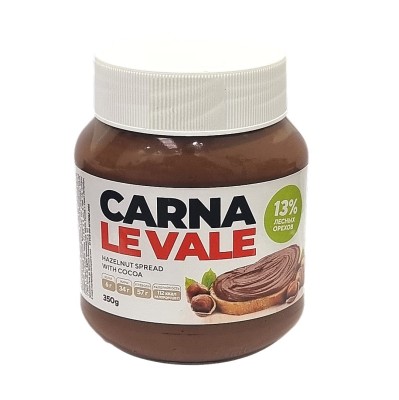 Carna Le Vale — Hazelnut Cocoa Spread — Шоколадная паста с фундуком и какао — 350 г — коробка 12 шт