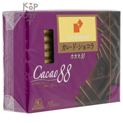 Шоколад Carre de Chocolat "Какао 88" 18шт, Morinaga, 86гр.