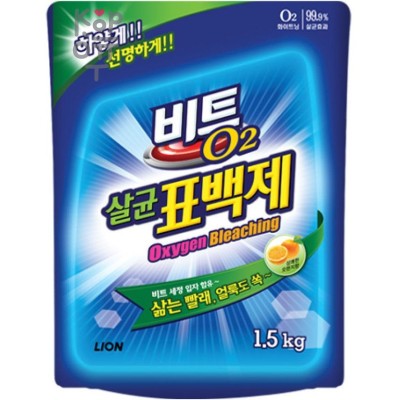 CJ LION Beat O2 Anti-bacterial Bleach - Кислородный Антибактериальный отбеливатель в порошке