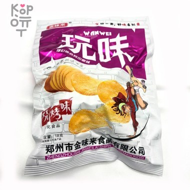 Чипсы Девочка на скейте Wanwei, 18гр. — Корейские товары для всей семьи(КорОпт)