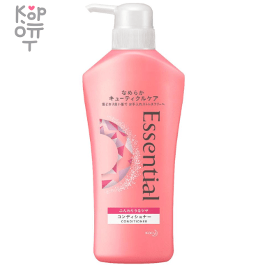 KAO Essential Fluffy Shine Conditioner - Подготавливающий к термо-воздействию кондиционер для поврежденных волос с ароматом цветочного букета — Корейские товары для всей семьи(КорОпт)