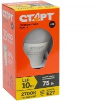 Лампа светодиодная СТАРТ ECO LED Sphere E27 10W 2700К