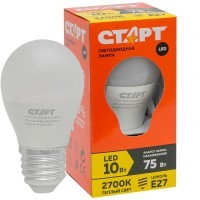 Лампа светодиодная СТАРТ ECO LED Sphere E27 10W 2700К