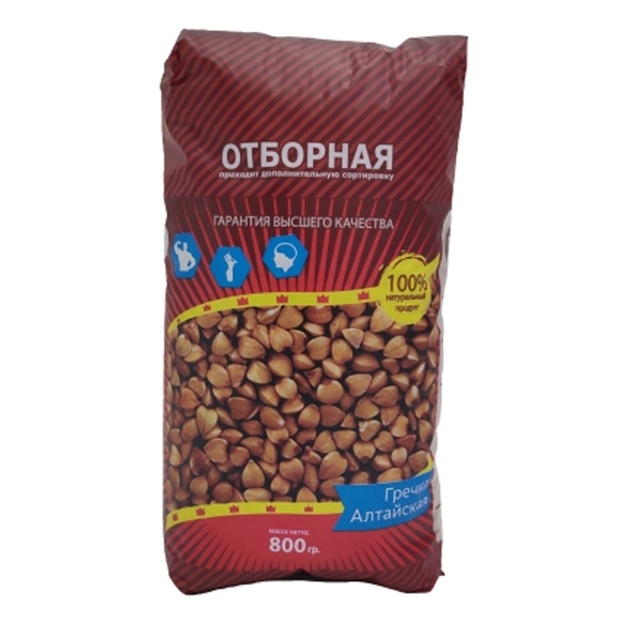 Крупа гречневая Алтайская, сорт первый, 750гр., Коробка 12шт.