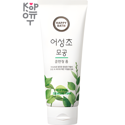 Happy Bath Bath Deep Pore Cleansing Foam - Глубокоочищающая пенка с экстрактом Хауттении 200 г