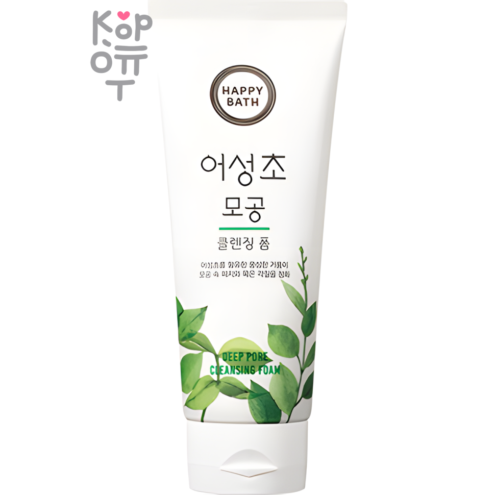 Happy Bath Bath Deep Pore Cleansing Foam - Глубокоочищающая пенка с экстрактом Хауттении 200 г