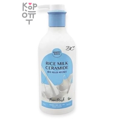 Happy Bath Flore Musk Body Wash - Парфюмированный гель для душа с ароматом мускуса и розы 900 мл
