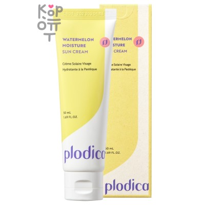 Plodica Watermelon Moisture Sun Cream - Крем для лица солнцезащитный с экстрактом арбуза SPF50+ PA++++ 50 мл