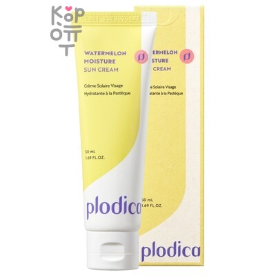 Plodica Watermelon Moisture Sun Cream - Крем для лица солнцезащитный с экстрактом арбуза SPF50+ PA++++ 50 мл