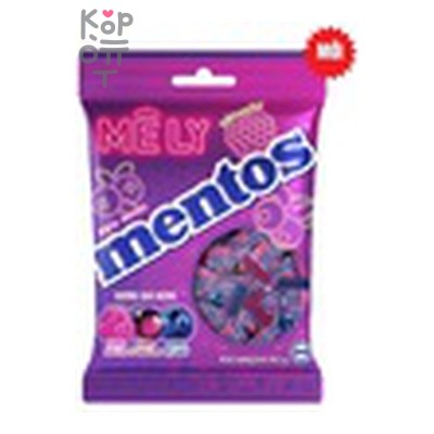 Жевательные драже Mentos со вкусом ягод (смородина, черника, малина) 94,5гр 1*45, шт