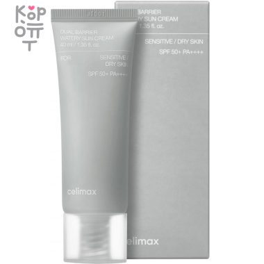Celimax Dual Barrier Watery Sun Cream SPF50+PA++++ - Солнцезащитный крем с комплексом Церамидов 40мл. &mdash; Корейские товары для всей семьи(КорОпт)