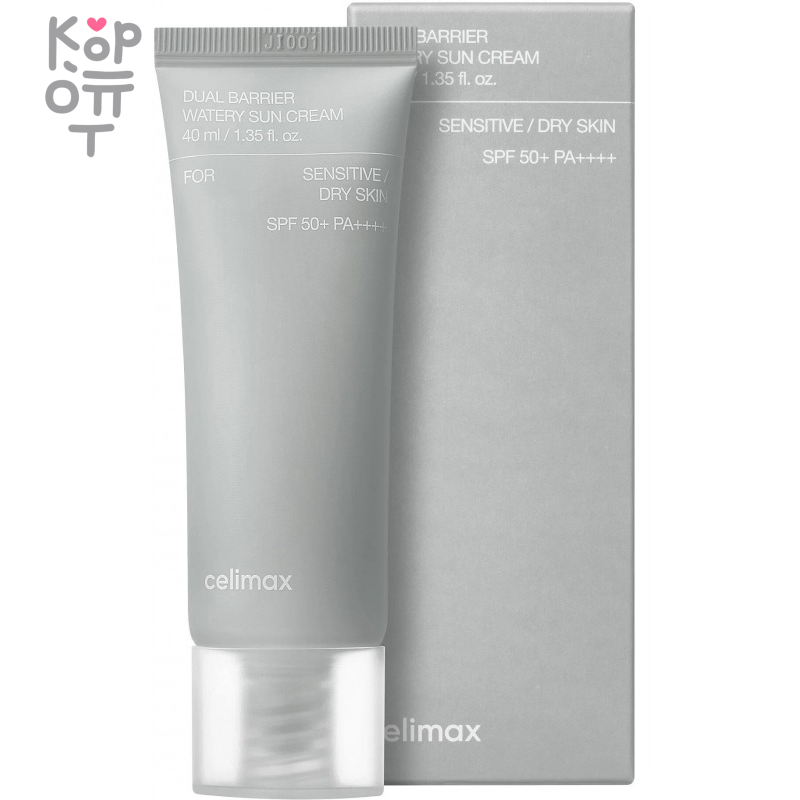 Celimax Dual Barrier Watery Sun Cream SPF50+PA++++ - Солнцезащитный крем с комплексом Церамидов 40мл., купить с доставкой на дом фото 1 — Корейские товары для всей семьи(КорОпт)