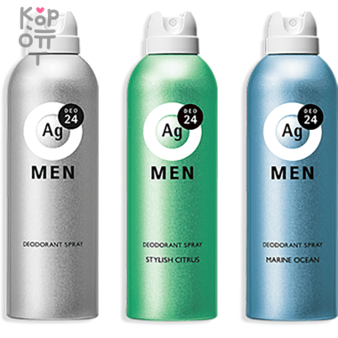 SHISEIDO Ag DEO24 - Мужской спрей дезодорант-антиперспирант с ионами серебра, 180гр. — Корейские товары для всей семьи(КорОпт)