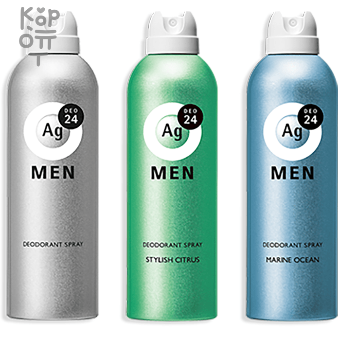 SHISEIDO Ag DEO24 - Мужской спрей дезодорант-антиперспирант с ионами серебра, 180гр. фото 1 &mdash; Корейские товары для всей семьи(КорОпт)