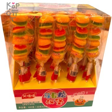 Мармелад Xiao Crystal Burger - Гамбургеры на палочке — Корейские товары для всей семьи(КорОпт)