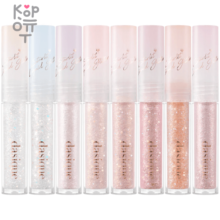 Dasique Starlit Jewel Liquid Glitter - Жидкий глиттер для век 1,8гр., купить с доставкой на дом Жидкий глиттер для век придаст вашему взгляду волшебное сияние. Держится долгое время благодаря стойкой формуле. Подходит как для прорисовки стрелок, так и для нанесения на все веко, а также подчеркивания внутренних уголков глаз.