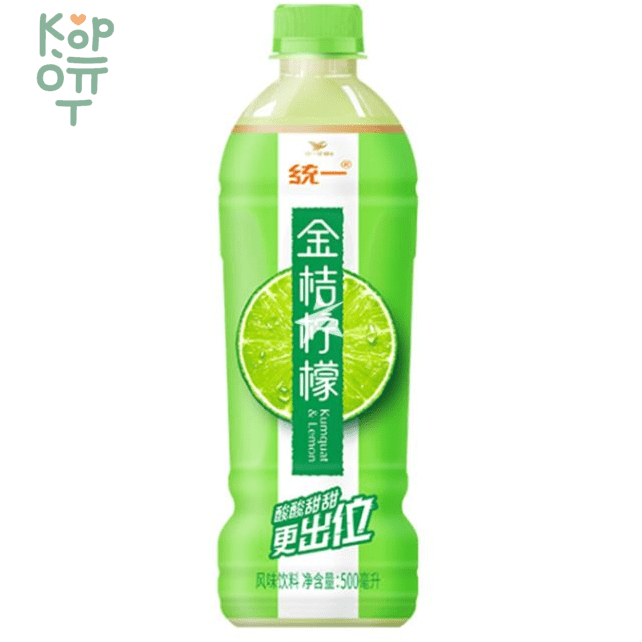 Напиток UNIF Lemon and Kumquat Tea - Зеленый чай с лимоном и кумкватом, 500мл., купить с доставкой на дом фото 1 — Корейские товары для всей семьи(КорОпт)