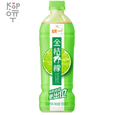 Напиток UNIF Lemon and Kumquat Tea - Зеленый чай с лимоном и кумкватом, 500мл. &mdash; Корейские товары для всей семьи(КорОпт)