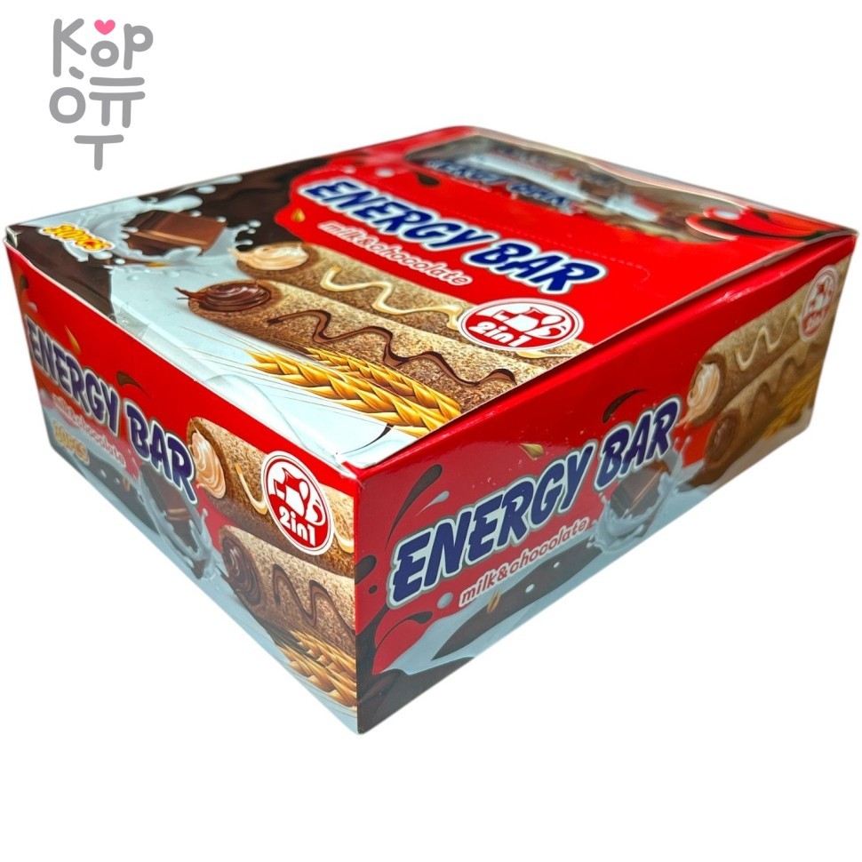 Chunfu Crisp Energy Bar - Хрустящий энергетический батончик с кремовой начинкой и вкусами молока и шоколада, купить с доставкой на дом фото 1 — Корейские товары для всей семьи(КорОпт)