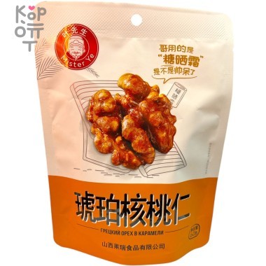 Грецкий орех отборный Mister Ye - Хрустящий с уникальным послевкусием, в карамели, 60гр. &mdash; Корейские товары для всей семьи(КорОпт)