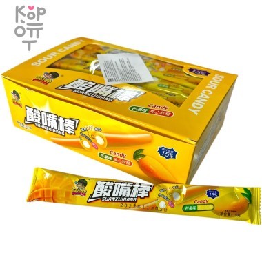 Жевательная конфета тянучка Suan Foods Yogurt Кислая помадка с витамином С, со вкусом и соком Манго — Корейские товары для всей семьи(КорОпт)