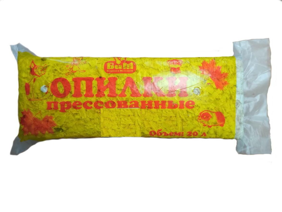 Опилки Бим прессованные — Наполнитель Сиб кошка древесный 30 кг Лесной (гр 6 мм), 20 л