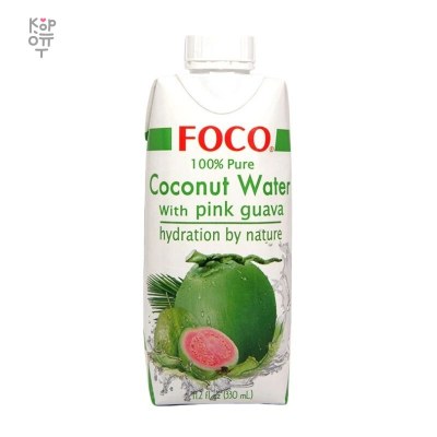 FOCO — Кокосовая вода с розовой гуавой, 330 мл
