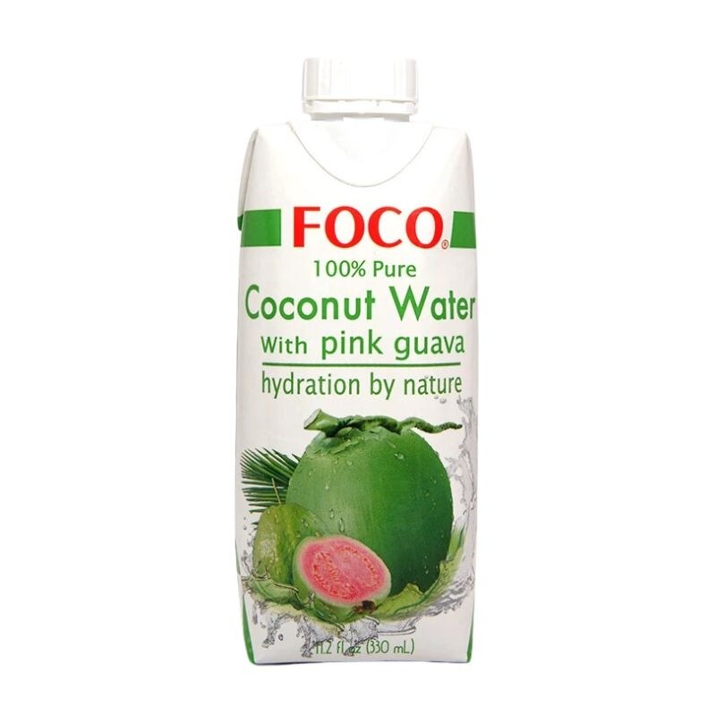 FOCO — Кокосовая вода с розовой гуавой, 330 мл