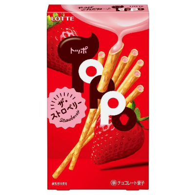 Lotte Toppo — Бисквитные палочки со вкусом клубники, 72 г