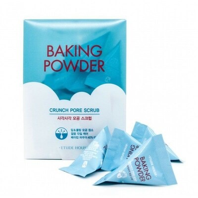 Etude House Baking Powder Crunch Pore Scrub - Скраб для очищения кожи лица с содой 7гр., Коробка 24шт.