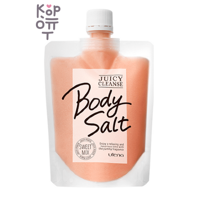 UTENA Juicy Cleanse Sweet Mix - Солевой скраб, увлажняющий и подтягивающий, с ароматом сочного персика, 300 г