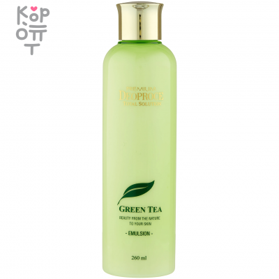 Deoproce Premium Green Tea Total Solution Emulsion - Премиальная эмульсия для лица с экстрактом Зеленого Чая 260мл.