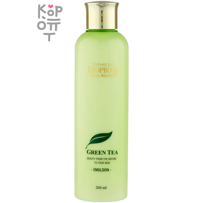 Deoproce Premium Green Tea Total Solution Emulsion - Премиальная эмульсия для лица с экстрактом Зеленого Чая 260мл.